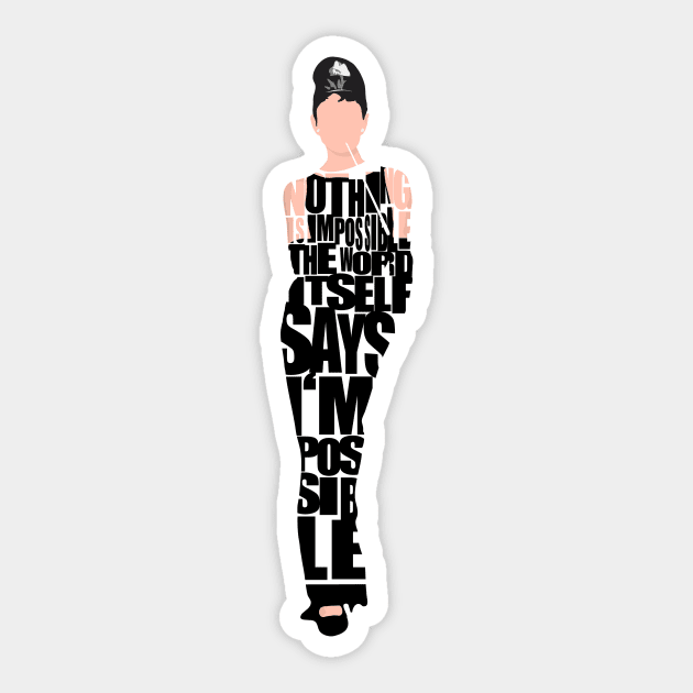 Audrey Hepburn Sticker by inspirowl